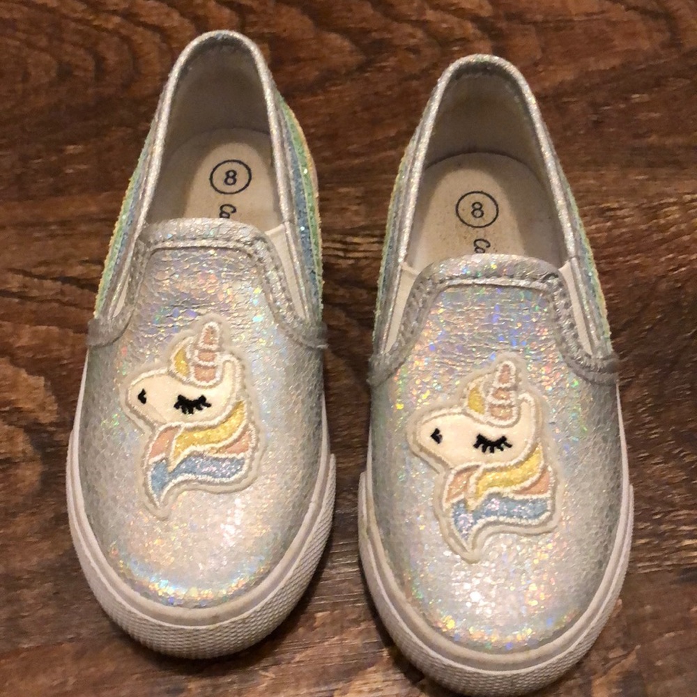 GUC, Cat and Jack sparkle unicorn shoes!